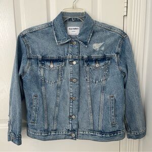 NWT OLD NAVY Women's Faded Blue Denim Jacket | Small Petite
